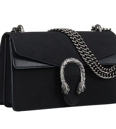 Gucci Dionysus GG Black Suede With Black Leather Trim 18927169