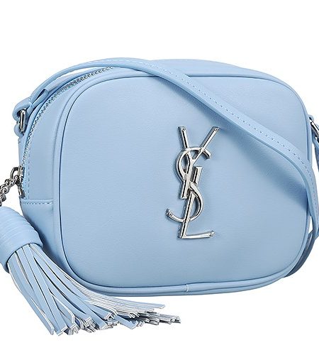 Saint Laurent Monogram Blogger Light Blue Bag 18927153