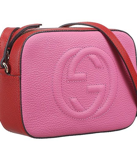 Gucci Soho Pink And Red Leather Shoulder Bag 18927188