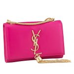 Saint Laurent Cassandre Tassel Fuchsia Chain Shoulder Bag