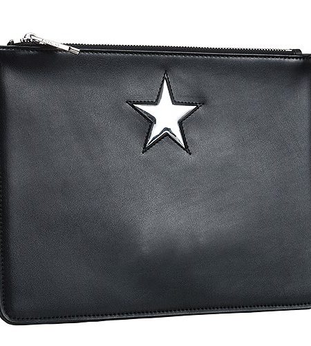 Givenchy Star Print Black Leather Pouch 18927348