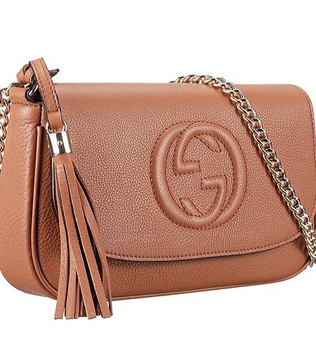 Gucci Soho Leather Shoulder Bag Brown
