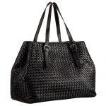 Bottega Veneta Intrecciato Roma Bag Black