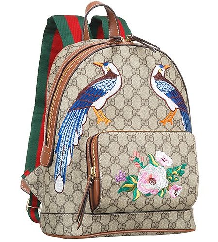 Gucci Backpack Garden Souvenir Birds And Flower Detail 18927487
