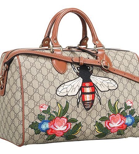 Gucci Boston Bag Garden Souvenir Bee And Flower Detail  18927473