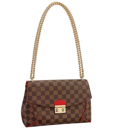 Louis Vuitton Damier Ebene Caissa Red Clutch 18927005