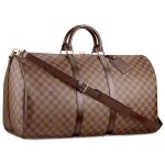 Louis Vuitton Damier Canvas Damier Keepall 55 With Shoulder Strap
