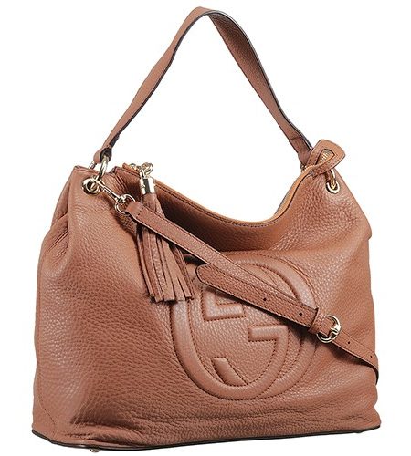 Gucci Soho Leather Hobo Brown