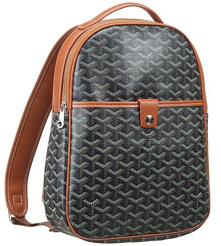 Goyard Chevron Black And Tan Backpack 18927368