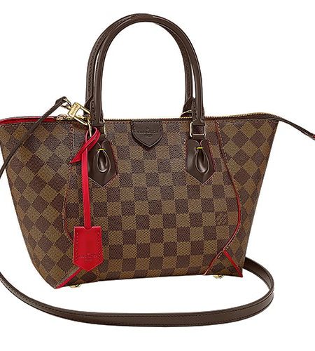 Louis Vuitton Caissa Tote PM Damier Ebene Canvas Red