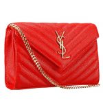 Saint Laurent Monogram Wallet On Chain Red