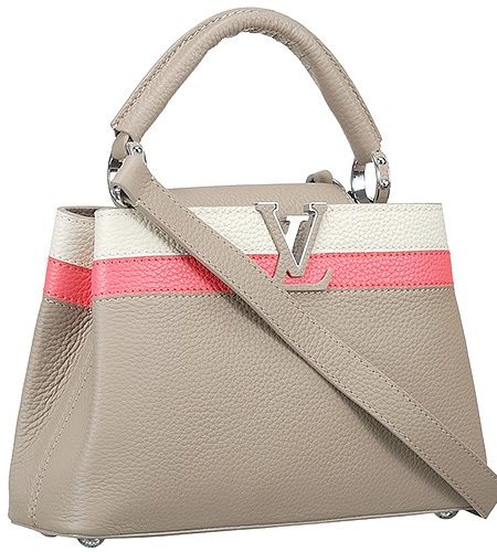 Louis Vuitton Capucines BB Khaki Pink White Bag 18927323