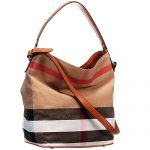 Burberry Ashby Canvas Check And Brown Leather Bag 18927428