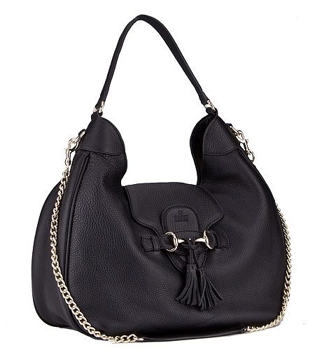Gucci Emily Black Leather Hobo