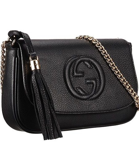Gucci Soho Leather Shoulder Bag Black