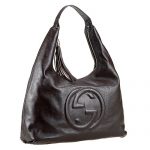 Gucci Soho Large Hobo with Embossed Interlocking G Dark Brown
