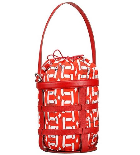Hermes Musardine Silk And Leather Bag Red 18927521