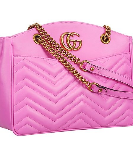 Gucci GG Marmont Matelasse Pink Tote 18927497