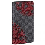 Louis Vuitton Damier Graphite Brazza Wallet Red Ropes Pattern  18927318
