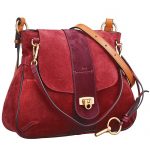 Chloe Lexa Medium Suede Crossbody Bag Red    18927454