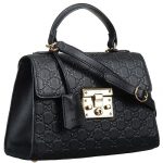 Gucci Signature Padlock Top Handle Black Bag 18927506