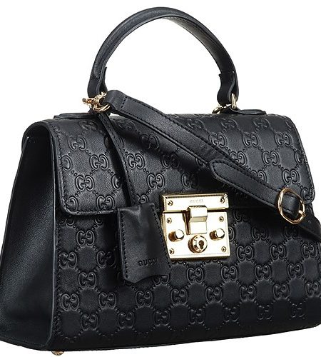 Gucci Signature Padlock Top Handle Black Bag 18927506