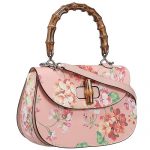 Gucci Bamboo Classic Blooms Top Handle Pink Bag 18927180