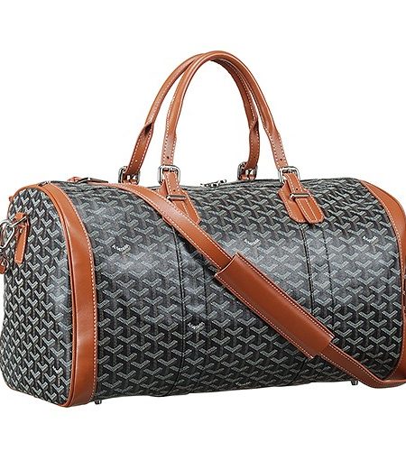 Goyard Croisiere Travel Black And Tan Leather Trim Bag 18927360