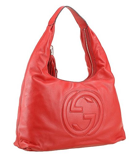 Gucci Soho Large Hobo with Embossed Interlocking G Red