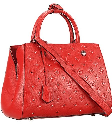 Louis Vuitton Montaigne Empreinte Studs BB Red