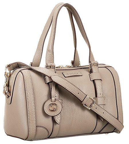 Gucci GG Classic Top Handle Leather Bag Grey