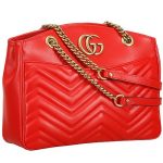 Gucci GG Marmont Matelasse Red Tote 18927496