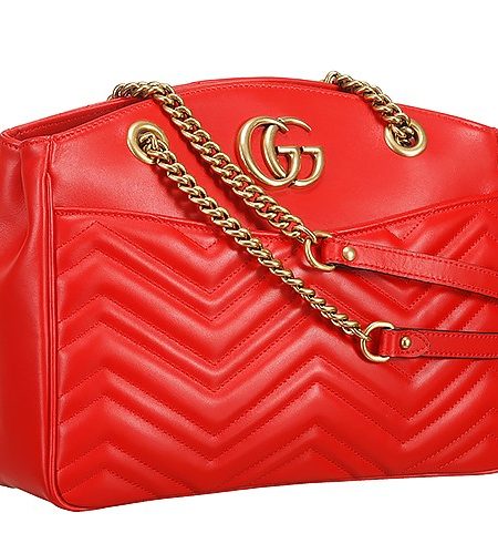 Gucci GG Marmont Matelasse Red Tote 18927496