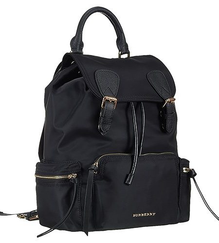 Burberry Large Backpack Black Nylon Black Leather Trim 18927036