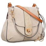 Chloe Lexa Suede Crossbody Bag Grey 18927447