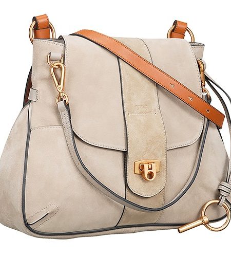 Chloe Lexa Suede Crossbody Bag Grey 18927447