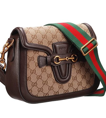 Gucci Lady Web GG Small Canvas Bag Brown