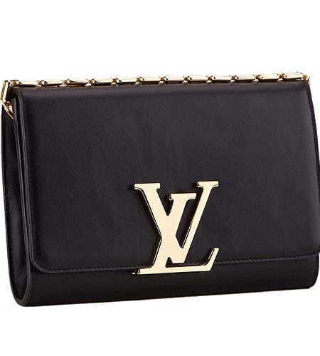Louis Vuitton Chain Louise Clutch Black