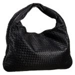 Bottega Veneta Intrecciato Nappa Hobo Bag Black