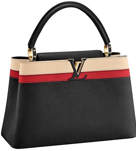 Louis Vuitton Capucines MM Black Red Beige Bag 18927324