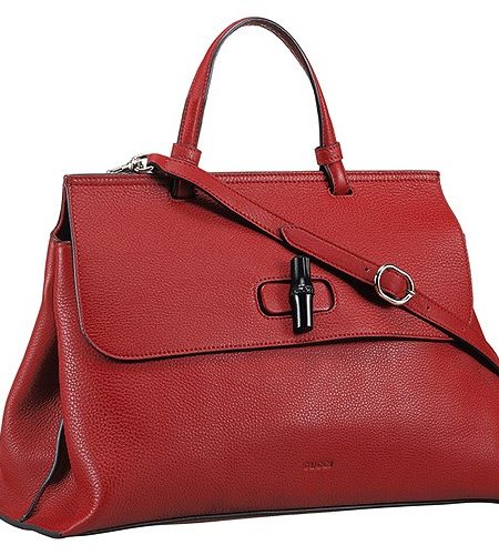 Gucci Bamboo Daily Large  Bag Red