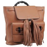 Gucci Bamboo Leather Backpack Brown