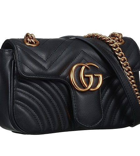 Gucci GG Marmont Matelasse Mini Black Bag 18927206