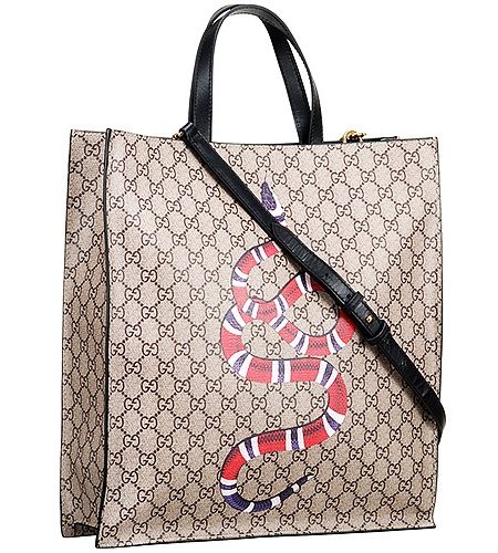 Gucci GG Supreme Tote With Snake Detail 18927504