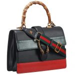 Gucci Dionysus Black, Green And Red Leather Top Handle 18927097