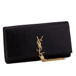 Saint Laurent Cassandre Tassel Black Clutch