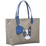 Gucci GG Supreme Tote With Dog Print And Blue Trim 18927183