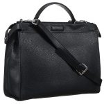 Fendi Peekaboo Selleria Black Leather Tote  18927306