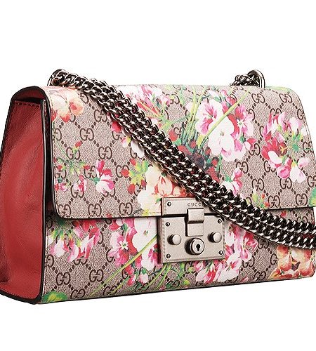 Gucci Padlock Blooms Supreme Canvas Shoulder Bag