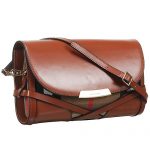 Burberry Bridle House Check And Brown Leather Crossbody Bag  18927421